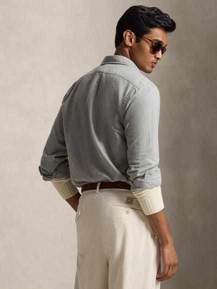 Ralph Lauren Oxford Plain Shirt, Heather - view 2, Andover Heather