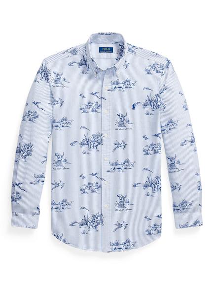Polo Ralph Lauren Button Down Stripe Cotton Shirt, Field Pheasant Sceni, Field Pheasant Sceni