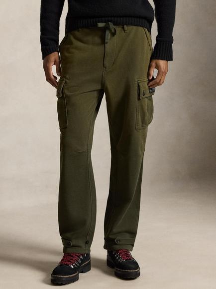 Polo Ralph Lauren Straight Cotton Cargo Trousers, Company Olive, Company Olive