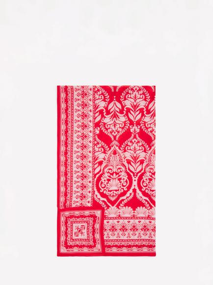 Boden Printed Sarong Scarf, Poppy Red, Poppy Red