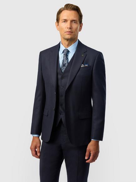 Ted Baker Drury Single Breasted Wool Blend Blazer, Navy, Navy