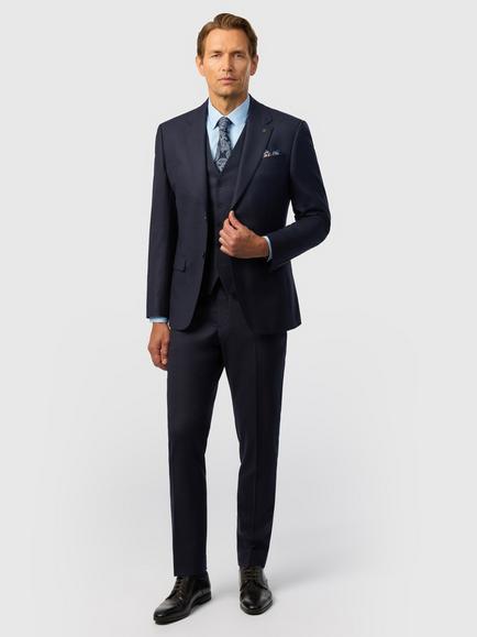 Ted Baker Drury Single Breasted Wool Blend Blazer, Navy - view 2, Navy