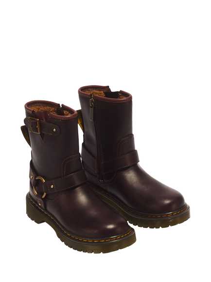 Dr. Martens Kids' Genaya DR J Rigger Boots, Spiced Brown - view 2, Spiced Brown