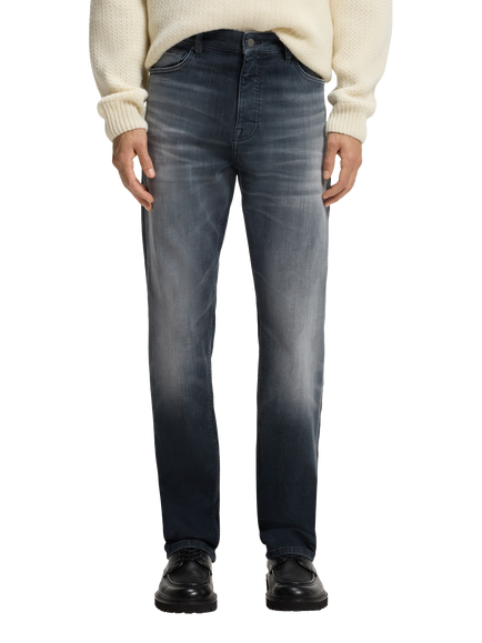 BOSS Regular Fit Stretch Denim Jeans, Dark Blue, Dark Blue