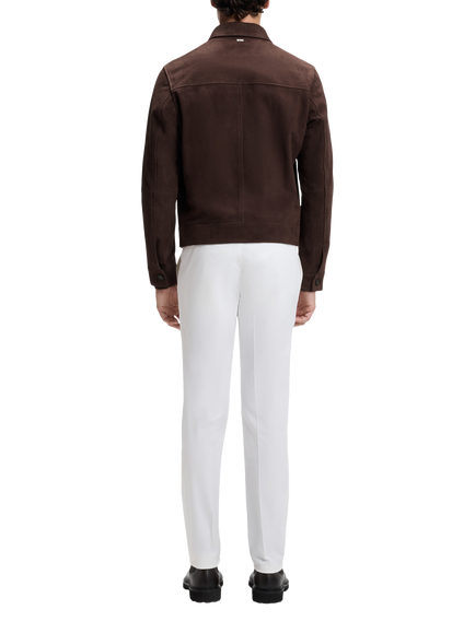 HUGO BOSS BOSS Malbano Leather Jacket, Dark Brown - view 2, Dark Brown