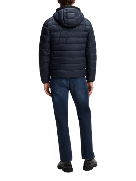 BOSS Odenni Hooded Puffer Jacket, Dark Blue - view 2, Dark Blue