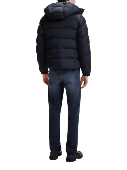 BOSS Casual Hooded Puffer Jacket, Dark Blue - view 2, Dark Blue