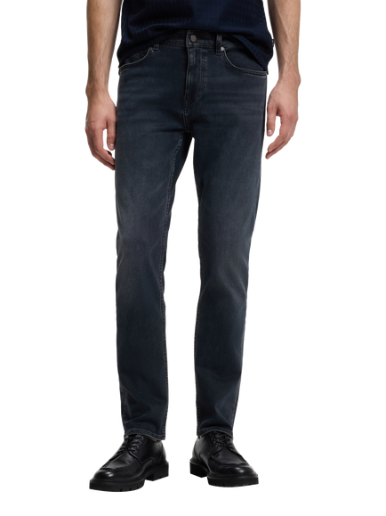 HUGO BOSS BOSS Delaware Slim Fit Stretch Jeans, Dark Blue, Dark Blue
