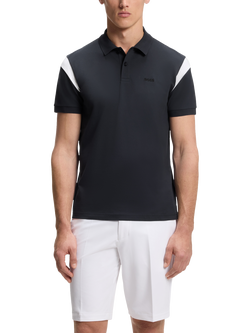 BOSS Regular Fit Cotton Rich Polo Shirt, Dark Blue, Dark Blue