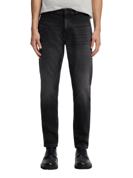 BOSS Onyx Tapered Fit Stretch Denim Jeans, Black, Black