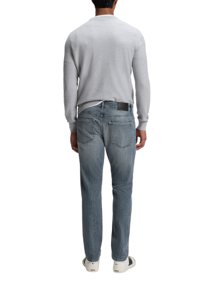 BOSS Delaware Slim Fit Stretch Denim Jeans, Bright Blue - view 2, Bright Blue