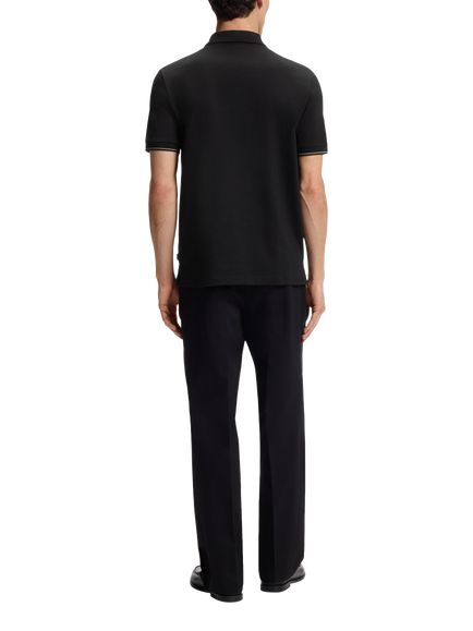BOSS Pure Cotton Regular Fit Polo Shirt, Black - view 2, Black