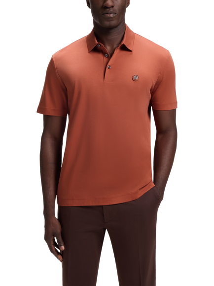 BOSS Cotton Polo Shirt, Dark Red, Dark Red