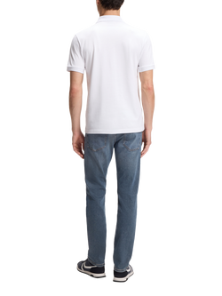 BOSS Regular Fit Stretch Piqué Polo Shirt, White - view 2, White