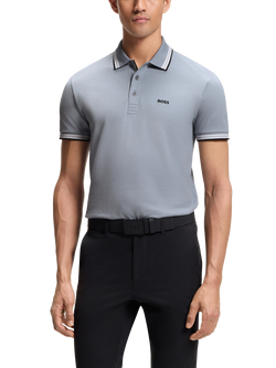 BOSS Regular Fit Cotton Piqué Polo Shirt, Dark Grey, Dark Grey