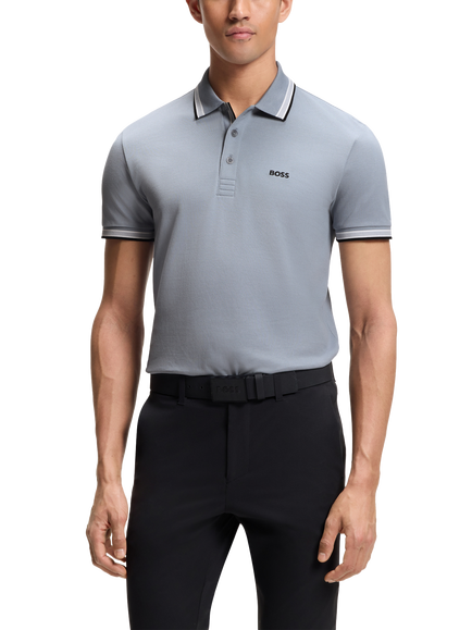 BOSS Regular Fit Cotton Piqué Polo Shirt, Dark Grey, Dark Grey