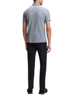 BOSS Regular Fit Cotton Piqué Polo Shirt, Dark Grey - view 2, Dark Grey