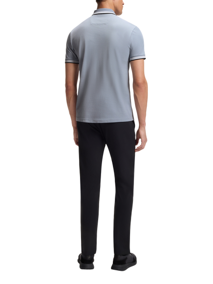 BOSS Regular Fit Cotton Piqué Polo Shirt, Dark Grey - view 2, Dark Grey