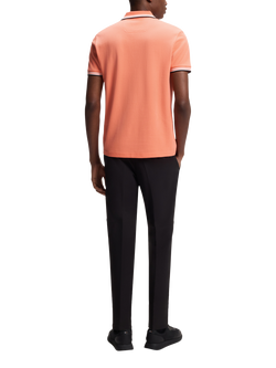 BOSS Paddy Edge Stripe Polo Shirt, Pink - view 2, Pink