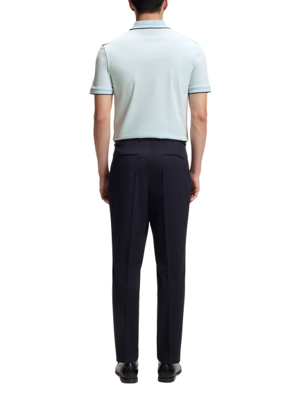 BOSS Philipson Cotton Tipped Polo Shirt, Open Blue - view 2, Open Blue