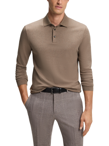 BOSS Black Performance Regular Fit Polo Shirt, Brown, Brown