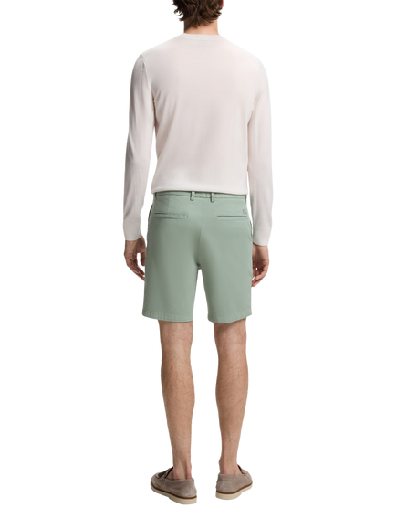 BOSS Cotton Rich Chino Shorts, Open Green - view 2, Open Green
