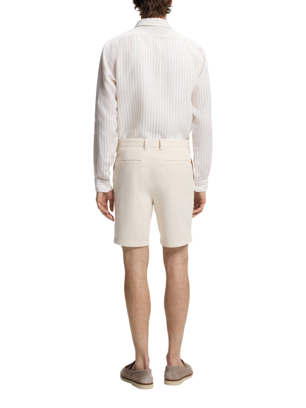 BOSS Cotton Rich Chino Shorts, Open White - view 2, Open White