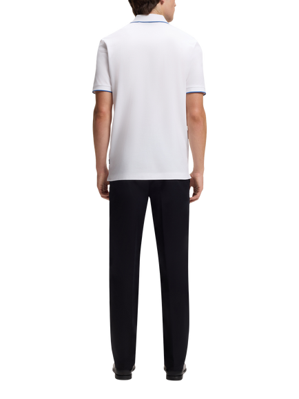 BOSS Regular Fit Cotton Polo Shirt, Natural - view 2, Natural