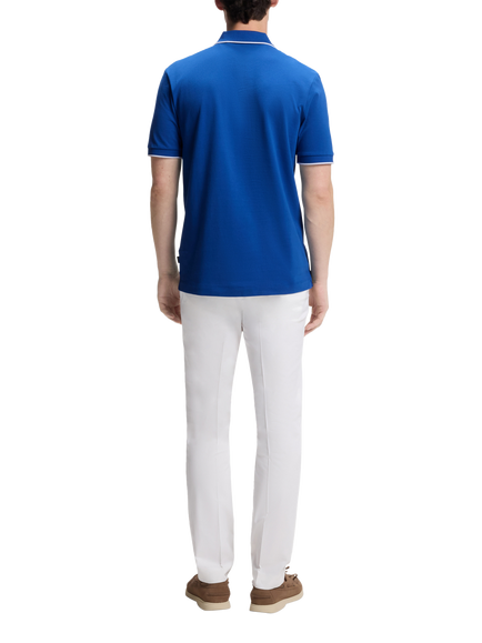 BOSS Regular Fit Cotton Polo Shirt, Medium Blue - view 2, Medium Blue