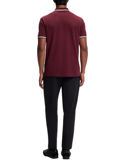 HUGO BOSS BOSS Paddy Cotton Polo Shirt, Dark Pink - view 2, Dark Pink