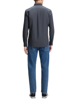 BOSS Mini Check Long Sleeve Shirt, Dark Blue - view 2, Dark Blue