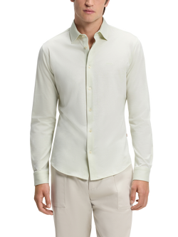BOSS Yarn Dyed Piqué Shirt, Open Green, Open Green