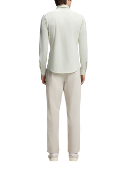 BOSS Yarn Dyed Piqué Shirt, Open Green - view 2, Open Green