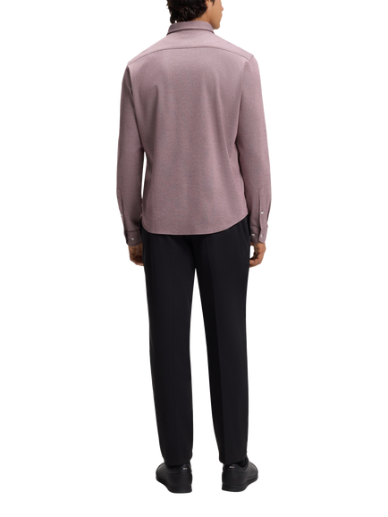 BOSS Cotton Regular Fit Shirt, Dark Pink - view 2, Dark Pink
