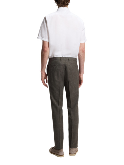BOSS Regular Fit Linen Blend Shirt, White - view 2, White