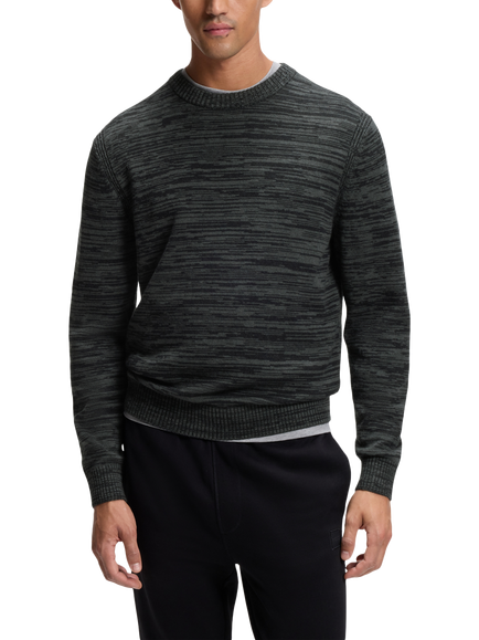 BOSS Virgin Wool Blend Jumper, Black, Black