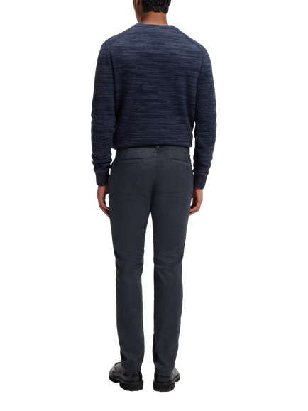 BOSS Cotton Rich Slim Fit Chino Trousers, Dark Blue - view 2, Dark Blue