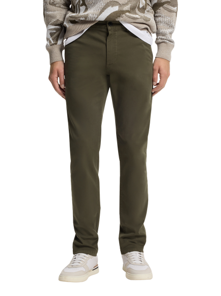 BOSS Cotton Rich Slim Fit Chinos, Green, Green