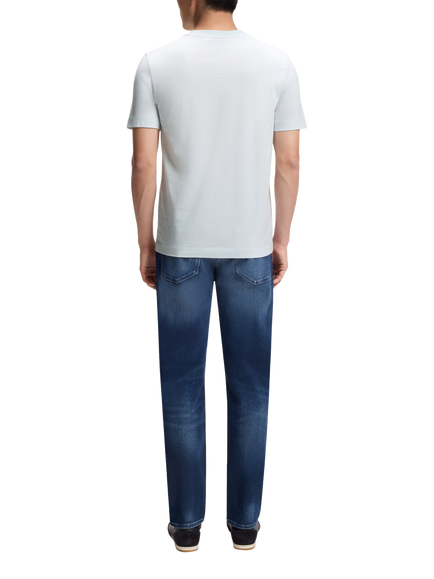 BOSS Cotton Crew Neck T-Shirt, Open Blue - view 2, Open Blue