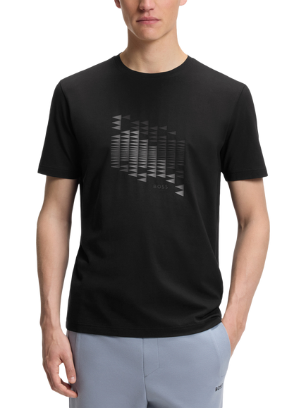 BOSS Regular Fit Cotton Rich T-Shirt, Black, Black