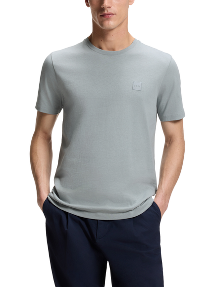 HUGO BOSS BOSS Tales Crew Neck Cotton T-Shirt, Open Grey, Open Grey