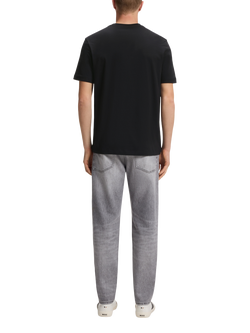 BOSS Cotton Graphic Print Crew Neck T-Shirt, Black - view 2, Black