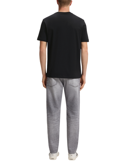 BOSS Cotton Graphic Print Crew Neck T-Shirt, Black - view 2, Black