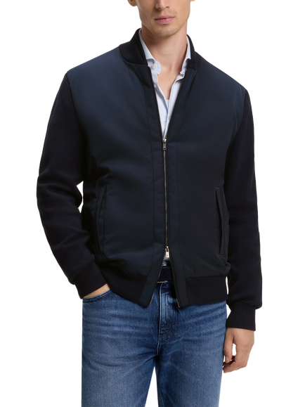 BOSS Cotton V-Neck Cardigan, Dark Blue, Dark Blue
