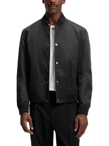 BOSS Tailored Woven Jacket, Black, Black