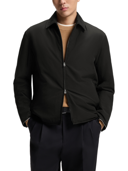 BOSS Two-Way Zip Harrington Jacket, Black, Black