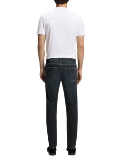 BOSS Mid Rise Slim Leg Jeans, Dark Blue - view 2, Dark Blue