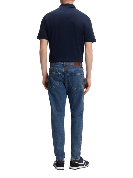 BOSS Mid Rise Tapered Jeans, Bright Blue - view 2, Bright Blue