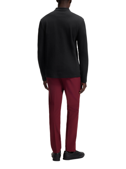 HUGO BOSS BOSS Plisy Long Sleeve Polo Shirt, Black - view 2, Black