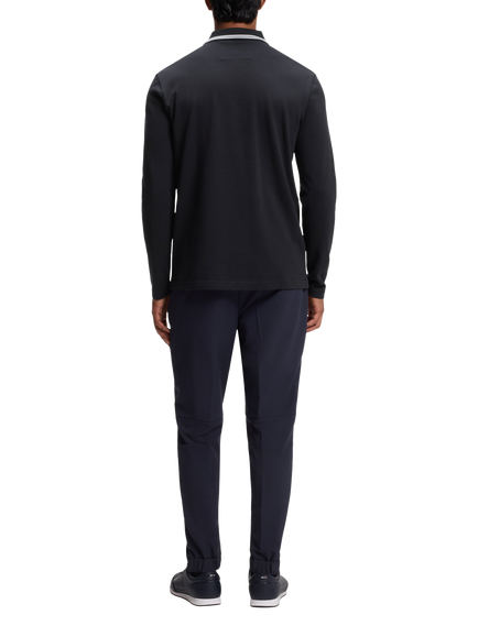 HUGO BOSS BOSS Plisy Long Sleeve Polo Shirt - view 2, Dark Blue